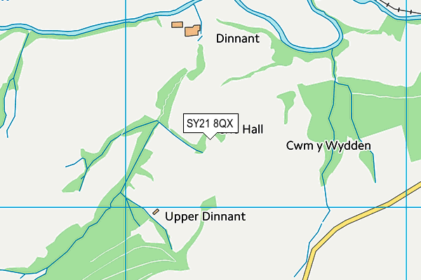 SY21 8QX map - OS VectorMap District (Ordnance Survey) SY21 8QX map - OS VectorMap District (Ordnance Survey)