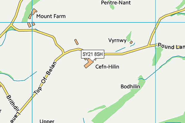 SY21 8SH map - OS VectorMap District (Ordnance Survey) SY21 8SH map - OS VectorMap District (Ordnance Survey)