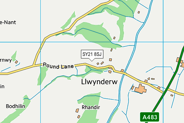 SY21 8SJ map - OS VectorMap District (Ordnance Survey) SY21 8SJ map - OS VectorMap District (Ordnance Survey)