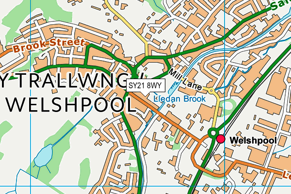 SY21 8WY map - OS VectorMap District (Ordnance Survey) SY21 8WY map - OS VectorMap District (Ordnance Survey)