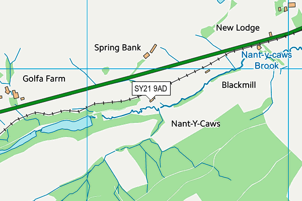 SY21 9AD map - OS VectorMap District (Ordnance Survey) SY21 9AD map - OS VectorMap District (Ordnance Survey)
