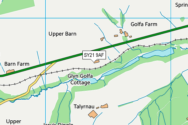 SY21 9AF map - OS VectorMap District (Ordnance Survey) SY21 9AF map - OS VectorMap District (Ordnance Survey)