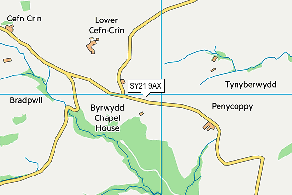 SY21 9AX map - OS VectorMap District (Ordnance Survey) SY21 9AX map - OS VectorMap District (Ordnance Survey)