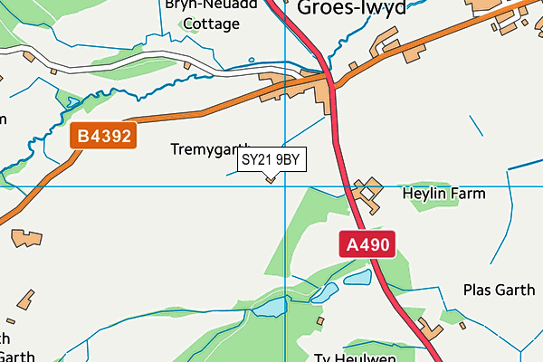 SY21 9BY map - OS VectorMap District (Ordnance Survey) SY21 9BY map - OS VectorMap District (Ordnance Survey)