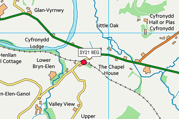 SY21 9EG map - OS VectorMap District (Ordnance Survey) SY21 9EG map - OS VectorMap District (Ordnance Survey)