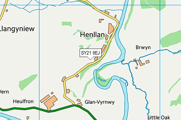 SY21 9EJ map - OS VectorMap District (Ordnance Survey) SY21 9EJ map - OS VectorMap District (Ordnance Survey)