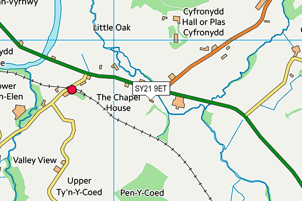 SY21 9ET map - OS VectorMap District (Ordnance Survey) SY21 9ET map - OS VectorMap District (Ordnance Survey)