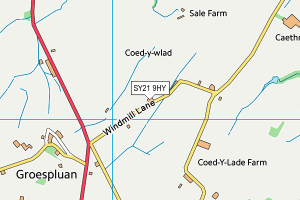 SY21 9HY map - OS VectorMap District (Ordnance Survey) SY21 9HY map - OS VectorMap District (Ordnance Survey)