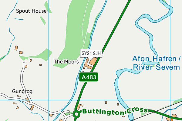 SY21 9JH map - OS VectorMap District (Ordnance Survey) SY21 9JH map - OS VectorMap District (Ordnance Survey)