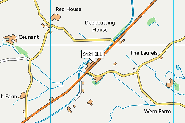 SY21 9LL map - OS VectorMap District (Ordnance Survey) SY21 9LL map - OS VectorMap District (Ordnance Survey)