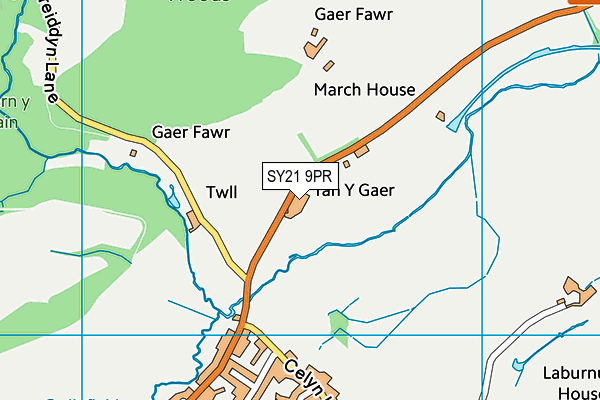 SY21 9PR map - OS VectorMap District (Ordnance Survey) SY21 9PR map - OS VectorMap District (Ordnance Survey)