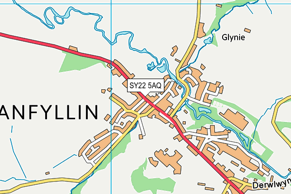 SY22 5AQ map - OS VectorMap District (Ordnance Survey) SY22 5AQ map - OS VectorMap District (Ordnance Survey)