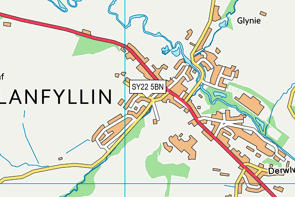SY22 5BN map - OS VectorMap District (Ordnance Survey) SY22 5BN map - OS VectorMap District (Ordnance Survey)