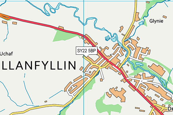 SY22 5BP map - OS VectorMap District (Ordnance Survey) SY22 5BP map - OS VectorMap District (Ordnance Survey)