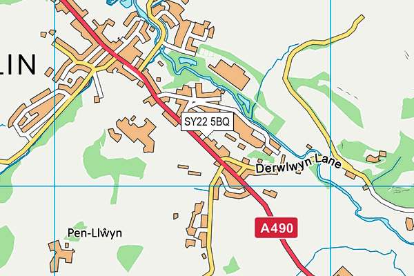 SY22 5BQ map - OS VectorMap District (Ordnance Survey) SY22 5BQ map - OS VectorMap District (Ordnance Survey)