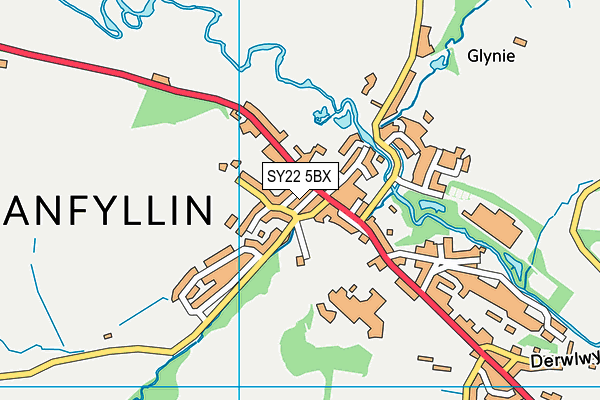 SY22 5BX map - OS VectorMap District (Ordnance Survey) SY22 5BX map - OS VectorMap District (Ordnance Survey)