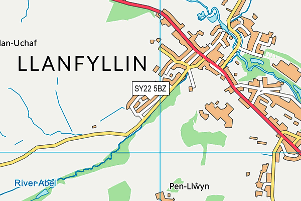 SY22 5BZ map - OS VectorMap District (Ordnance Survey) SY22 5BZ map - OS VectorMap District (Ordnance Survey)