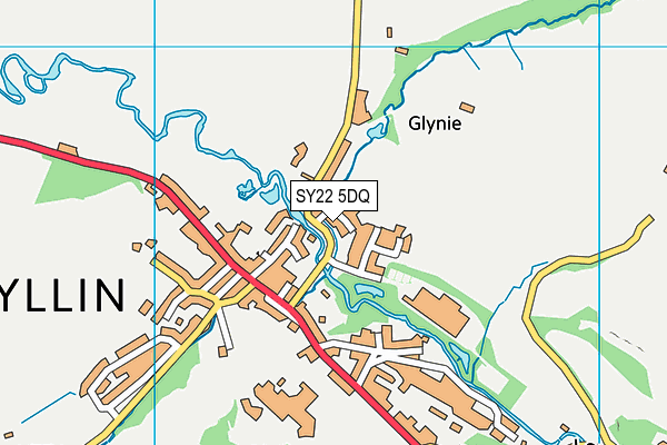 SY22 5DQ map - OS VectorMap District (Ordnance Survey) SY22 5DQ map - OS VectorMap District (Ordnance Survey)