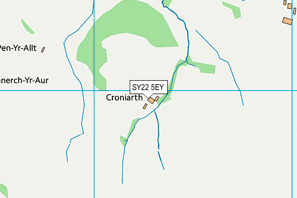 SY22 5EY map - OS VectorMap District (Ordnance Survey) SY22 5EY map - OS VectorMap District (Ordnance Survey)
