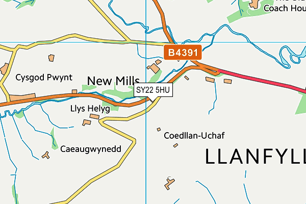 SY22 5HU map - OS VectorMap District (Ordnance Survey) SY22 5HU map - OS VectorMap District (Ordnance Survey)