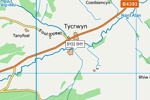 SY22 5HY map - OS VectorMap District (Ordnance Survey) SY22 5HY map - OS VectorMap District (Ordnance Survey)