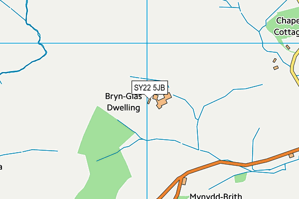 SY22 5JB map - OS VectorMap District (Ordnance Survey) SY22 5JB map - OS VectorMap District (Ordnance Survey)