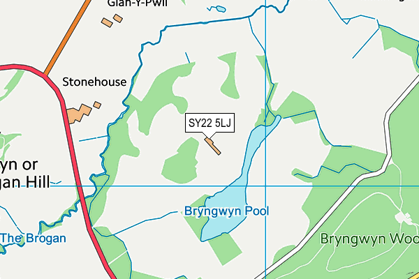 SY22 5LJ map - OS VectorMap District (Ordnance Survey) SY22 5LJ map - OS VectorMap District (Ordnance Survey)