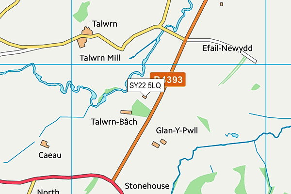 SY22 5LQ map - OS VectorMap District (Ordnance Survey) SY22 5LQ map - OS VectorMap District (Ordnance Survey)
