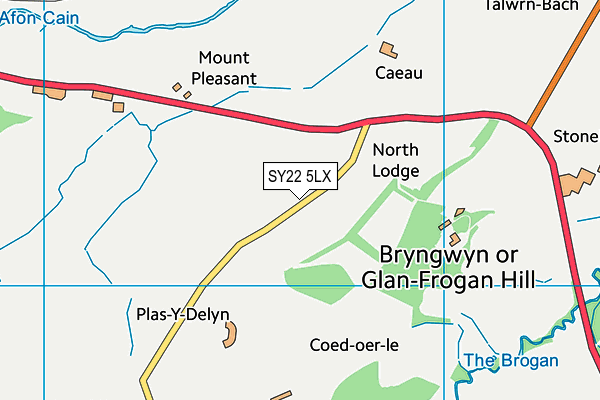 SY22 5LX map - OS VectorMap District (Ordnance Survey)