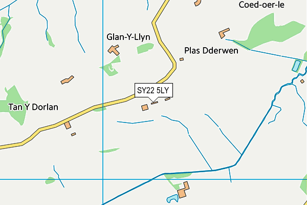 SY22 5LY map - OS VectorMap District (Ordnance Survey) SY22 5LY map - OS VectorMap District (Ordnance Survey)