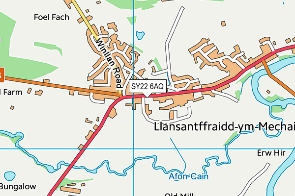 SY22 6AQ map - OS VectorMap District (Ordnance Survey) SY22 6AQ map - OS VectorMap District (Ordnance Survey)