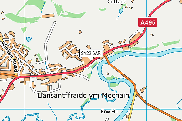 SY22 6AR map - OS VectorMap District (Ordnance Survey) SY22 6AR map - OS VectorMap District (Ordnance Survey)