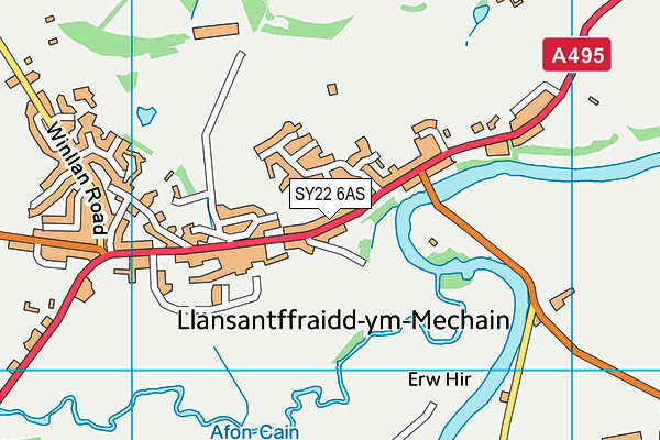 SY22 6AS map - OS VectorMap District (Ordnance Survey) SY22 6AS map - OS VectorMap District (Ordnance Survey)