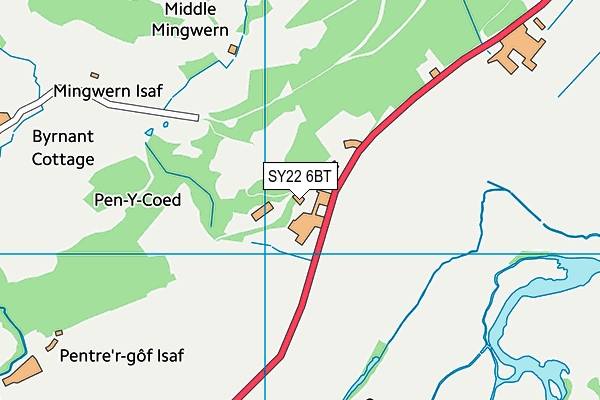 SY22 6BT map - OS VectorMap District (Ordnance Survey) SY22 6BT map - OS VectorMap District (Ordnance Survey)