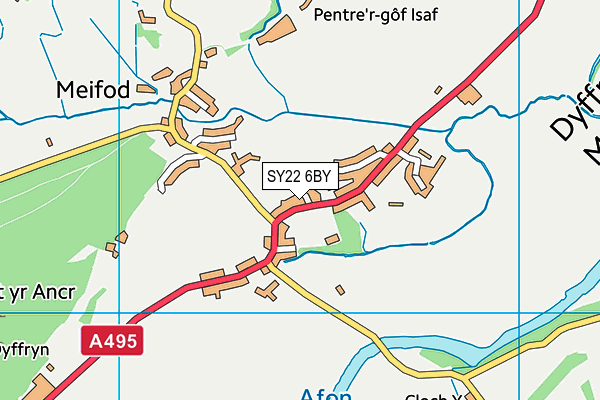 SY22 6BY map - OS VectorMap District (Ordnance Survey) SY22 6BY map - OS VectorMap District (Ordnance Survey)