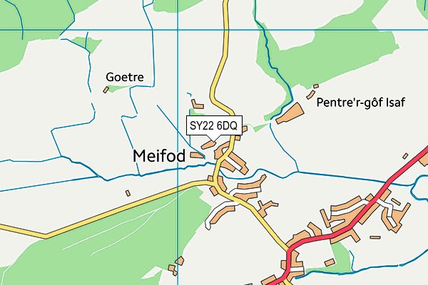 SY22 6DQ map - OS VectorMap District (Ordnance Survey) SY22 6DQ map - OS VectorMap District (Ordnance Survey)