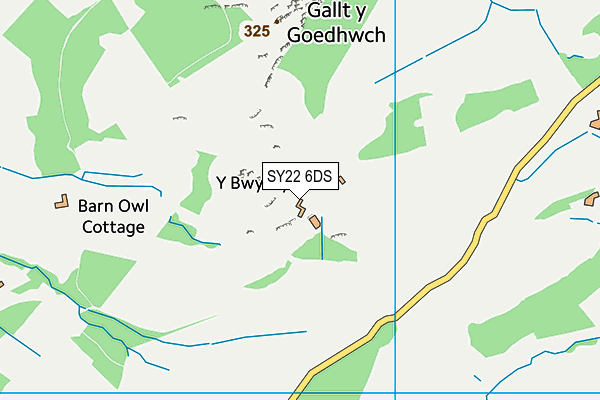SY22 6DS map - OS VectorMap District (Ordnance Survey)