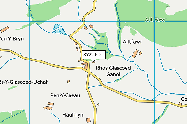 SY22 6DT map - OS VectorMap District (Ordnance Survey) SY22 6DT map - OS VectorMap District (Ordnance Survey)