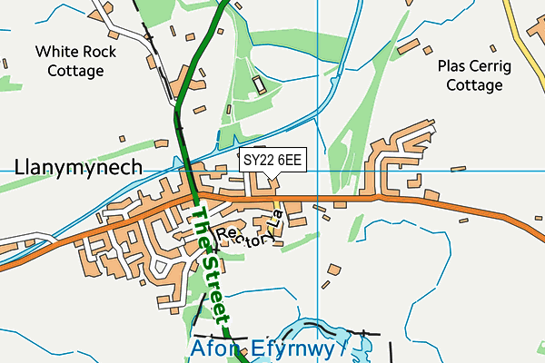 SY22 6EE map - OS VectorMap District (Ordnance Survey) SY22 6EE map - OS VectorMap District (Ordnance Survey)