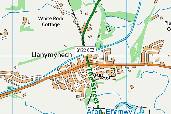 SY22 6EZ map - OS VectorMap District (Ordnance Survey)