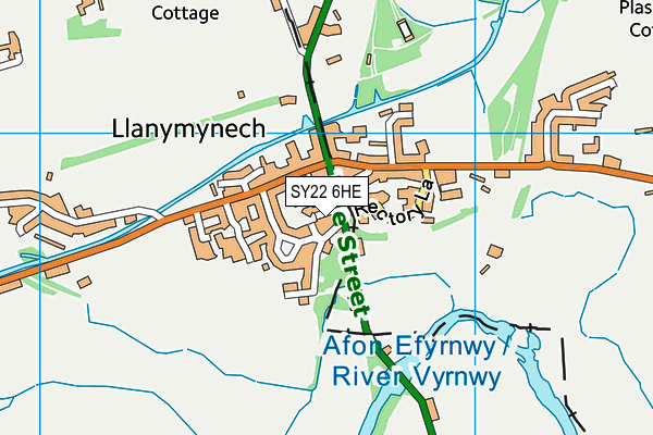 SY22 6HE map - OS VectorMap District (Ordnance Survey) SY22 6HE map - OS VectorMap District (Ordnance Survey)