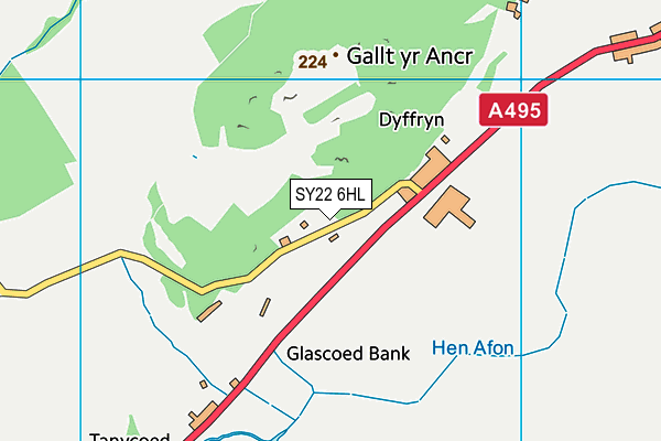 SY22 6HL map - OS VectorMap District (Ordnance Survey) SY22 6HL map - OS VectorMap District (Ordnance Survey)