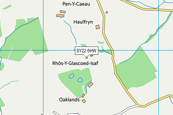 SY22 6HW map - OS VectorMap District (Ordnance Survey) SY22 6HW map - OS VectorMap District (Ordnance Survey)