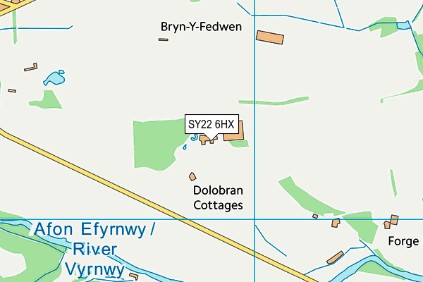 SY22 6HX map - OS VectorMap District (Ordnance Survey) SY22 6HX map - OS VectorMap District (Ordnance Survey)