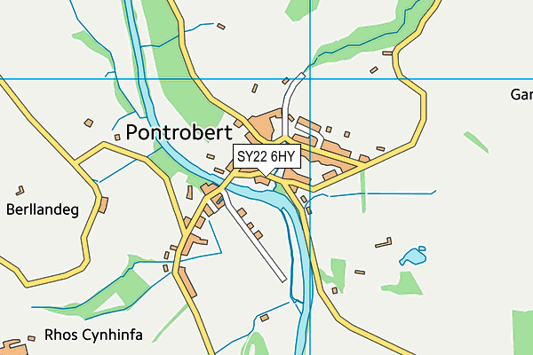 SY22 6HY map - OS VectorMap District (Ordnance Survey) SY22 6HY map - OS VectorMap District (Ordnance Survey)