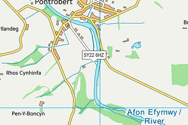 SY22 6HZ map - OS VectorMap District (Ordnance Survey) SY22 6HZ map - OS VectorMap District (Ordnance Survey)
