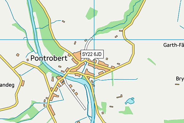 SY22 6JD map - OS VectorMap District (Ordnance Survey) SY22 6JD map - OS VectorMap District (Ordnance Survey)