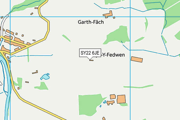 SY22 6JE map - OS VectorMap District (Ordnance Survey) SY22 6JE map - OS VectorMap District (Ordnance Survey)