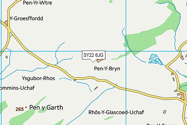SY22 6JG map - OS VectorMap District (Ordnance Survey) SY22 6JG map - OS VectorMap District (Ordnance Survey)