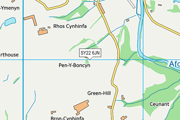 SY22 6JN map - OS VectorMap District (Ordnance Survey) SY22 6JN map - OS VectorMap District (Ordnance Survey)